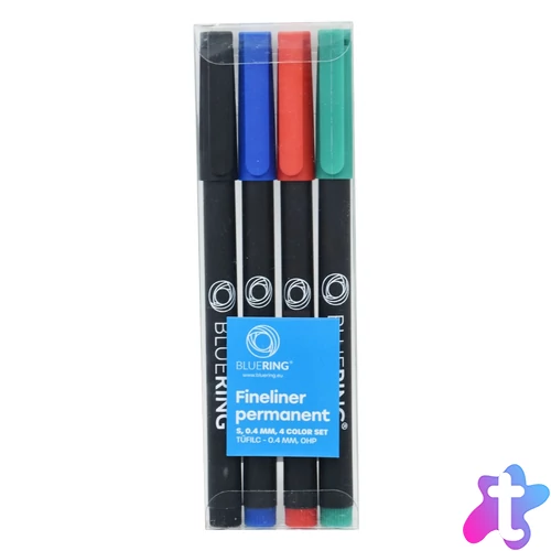 Rostirón, tűfilc alkoholos készlet, 0,4mm, OHP Bluering® S, 4 klf. szín