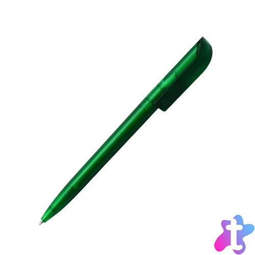 Golyóstoll 0,8mm, nyomógombos műanyag zöld test, S88, Bluering® írásszín zöld