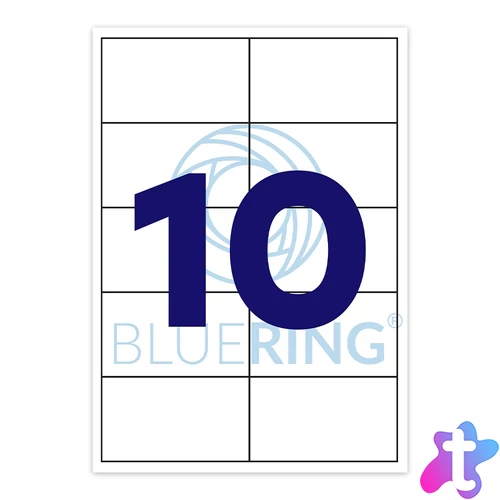 Etikett címke, 105x57mm, 100 lap, 10 címke/lap Bluering®