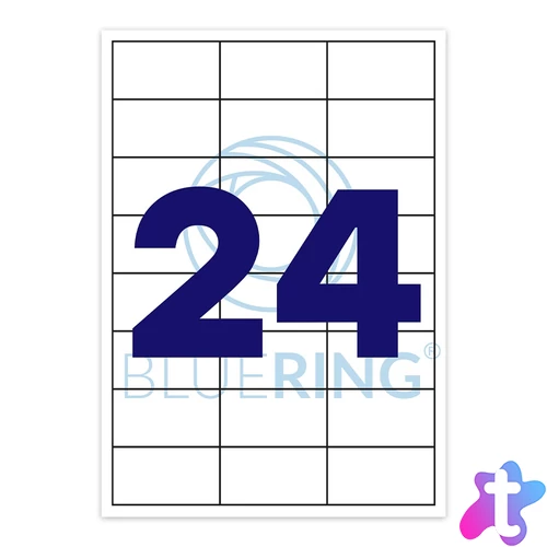 Etikett címke, 70x35mm, 100 lap, 24 címke/lap Bluering®