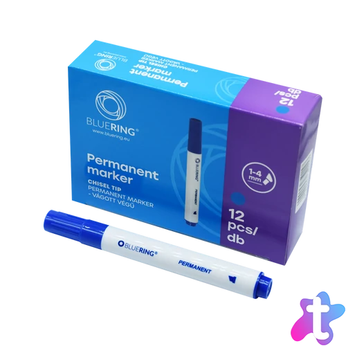 Alkoholos marker 1-4mm, vágott végű Bluering® kék