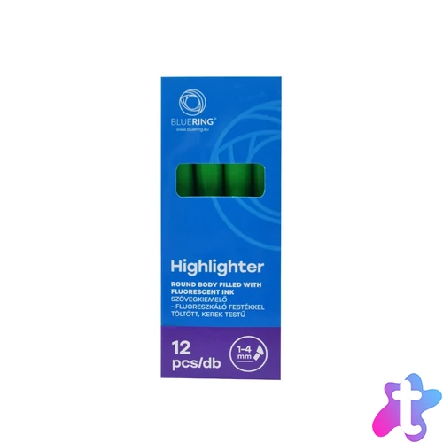 Szövegkiemelő kerek test Bluering® zöld