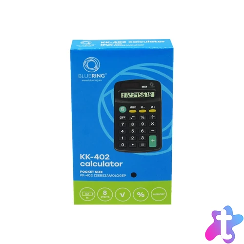 Zsebszámológép 8 digit KK-402 Bluering®