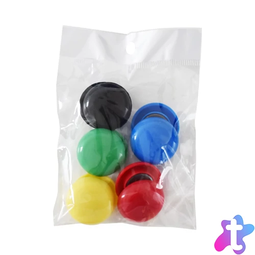 Mágnes 30mm, 10 db/csomag, Bluering® 5 klf. szín