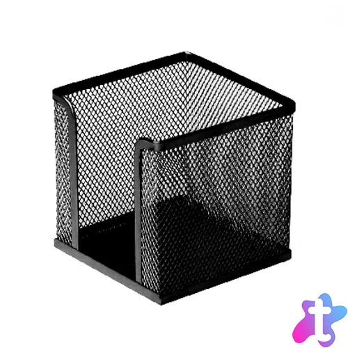 Fémhálós kockatömbtartó 10x10x8cm, Bluering® fekete