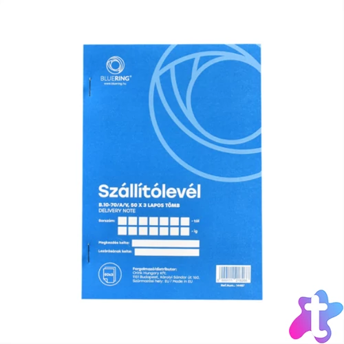 Szállítólevél A5, 50x3lapos B.10-70/A/V Bluering®