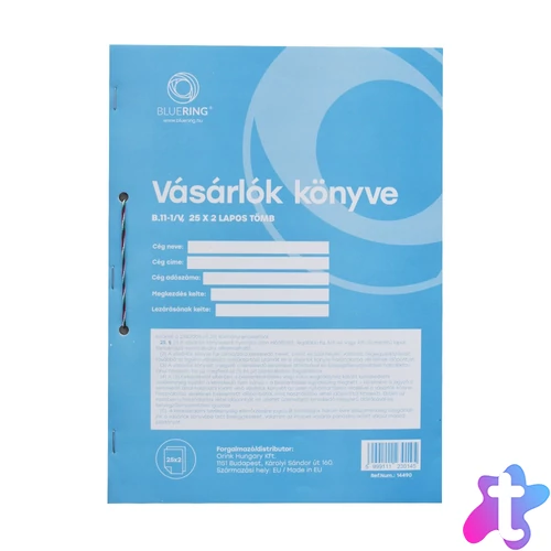 Vásárlók könyve A4, álló 25x2lapos B.11-1/V/UJ Bluering®
