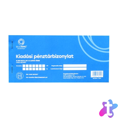 Kiadási pénztárbizonylat 25x2lapos B.318-103/V Bluering®
