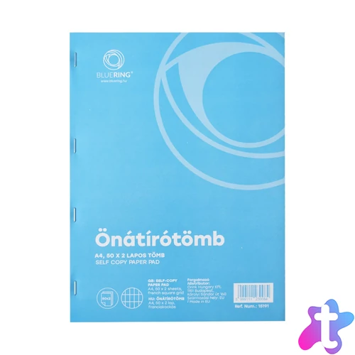 Önátírótömb A4, 50x2lap, franciakockás Bluering®