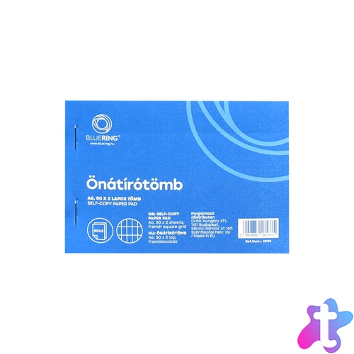 Önátírótömb A6, 50x2lap, franciakockás Bluering®
