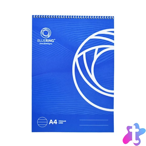 Jegyzettömb spirálozott, A4, 60lap, Bluering® vonalas