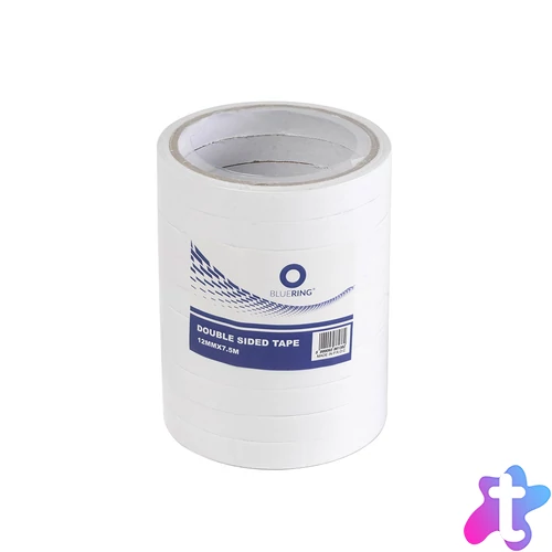 Ragasztószalag kétoldalas, 12mm x 7,5m Bluering®