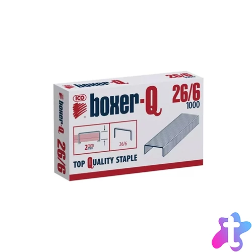 Tűzőkapocs 26/6 dobozos Boxer -Q