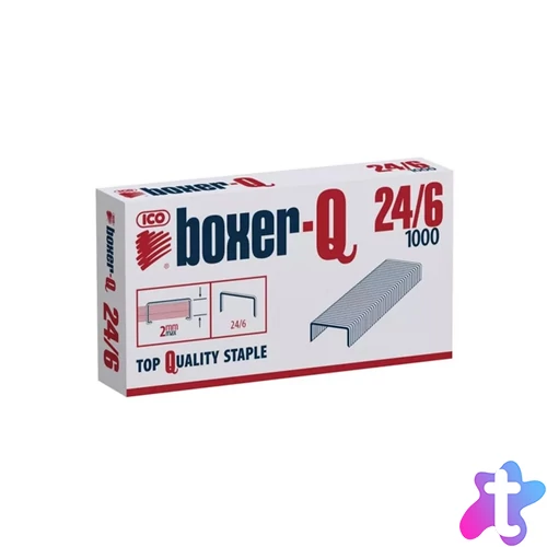 Tűzőkapocs 24/6 dobozos Boxer -Q