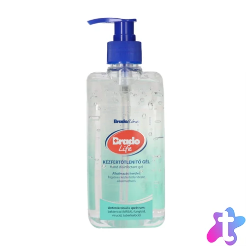 Kéz- és bőrfertőtlenítő gél pumpás 500 ml Classic Bradolife