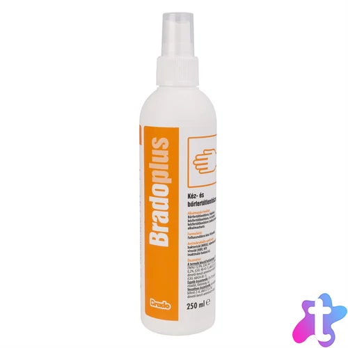 Kéz- és bőrfertőtlenítő pumpás 250 ml BradoPlus