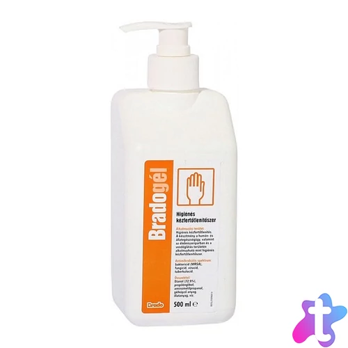 Kézfertőtlenítő pumpás 500 ml Bradogel