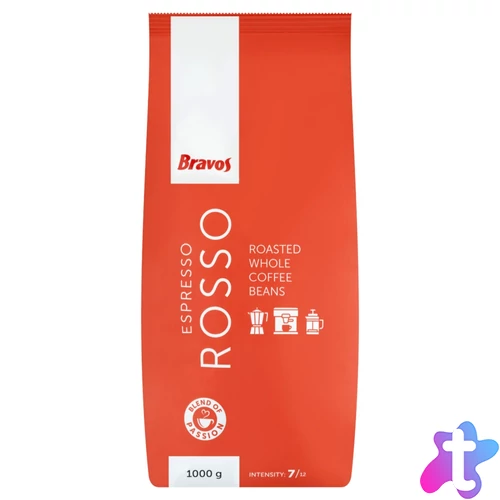 Kávé szemes, 1000g, Bravos Classic Espresso Rosso 