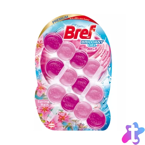 WC illatosító gél 3 x 42 g Brillant Blokk Bref Spring Rain