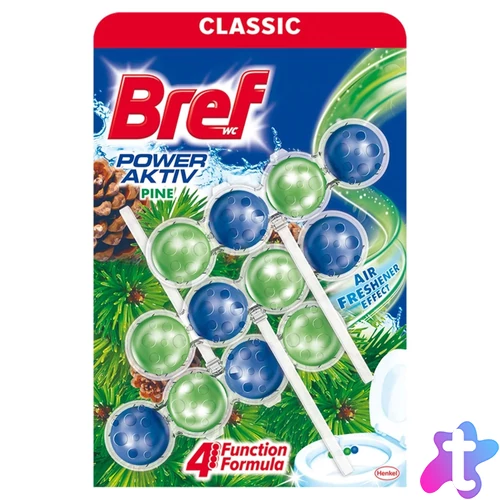 WC illatosító golyós 3 x 50 g Power Aktiv Bref Pine Forest