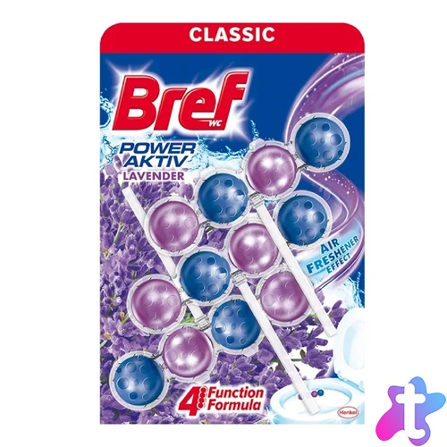 WC illatosító golyós 3 x 50 g Power Aktiv Bref Lavender Field
