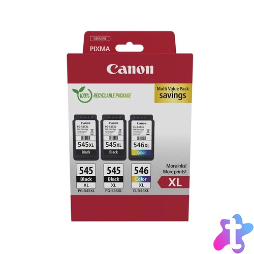 Canon 2x PG545XL + CL546XL tintapatron multipack ORIGINAL