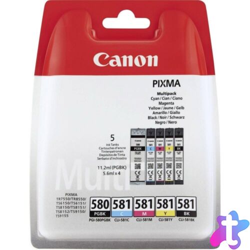 Canon PGI580/CLI581 tintapatron PGBK + BCMY multipack ORIGINAL