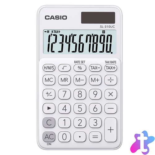 Zsebszámológép 10 digit Casio SL 310 fehér