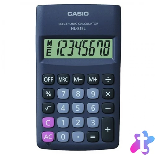 Zsebszámológép 8 digit Casio HL 815 l bk fekete