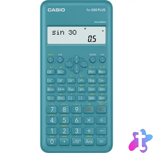 Számológép tudományos 181 funkcióss, kétsoros kijelző Casio FX 220 PLUS 2E kék