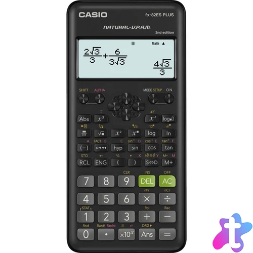 Számológép tudományos 252 funkciós Casio FX 82 ES PLUS 2 fekete