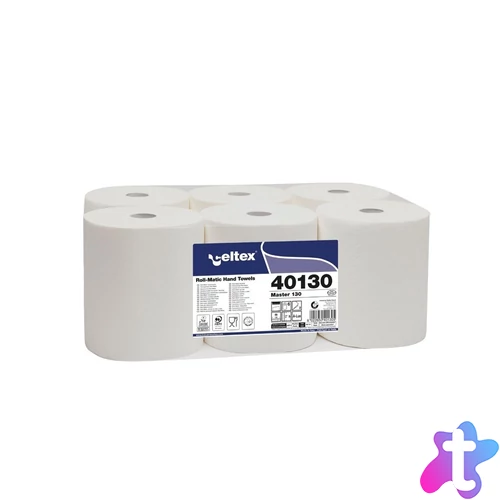 Kéztörlő 2 rétegű tekercses átmérő: 19 cm 100% cellulóz 6 tekercs/karton Celtex_40130 hófehér