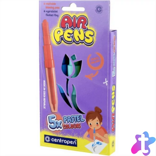 Filctoll fújós készlet Centropen AIRPENS 1500 pasztell 5 klf. szín