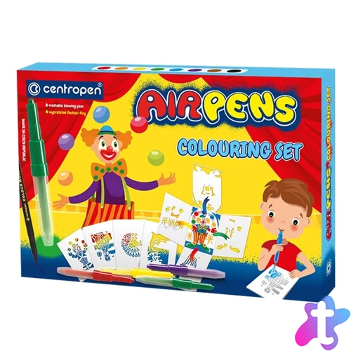Filctoll fújós készlet Centropen AIRPENS 1500 Colouring Set 9 klf. szín