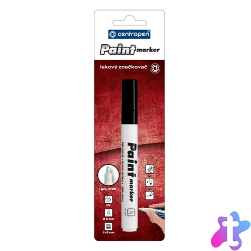 Lakkmarker 1-5mm, vágott hegy Centropen 9100 fekete