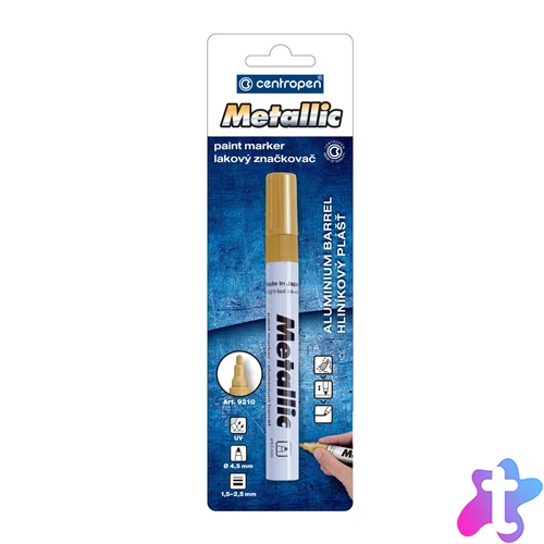 Lakkmarker 1,5-2,5mm, kerek hegy Centropen 9210 arany