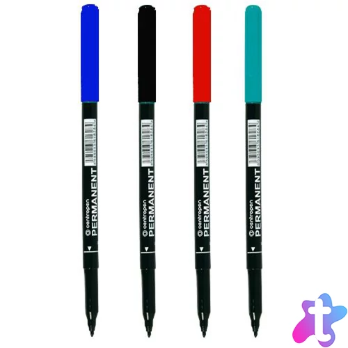 Alkoholos marker 1mm, kerek hegyű, Centropen 2536 kék
