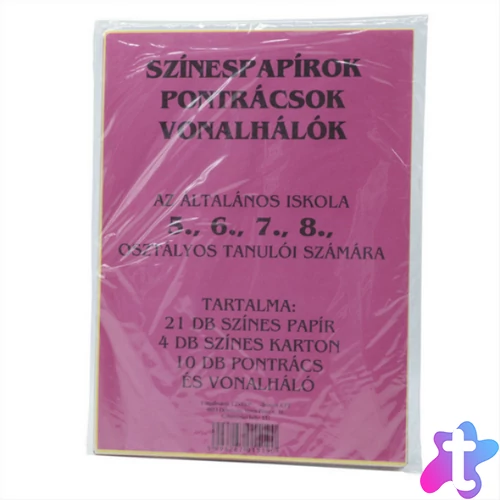 Színes papírok, pontrácsok 5-8.o.
