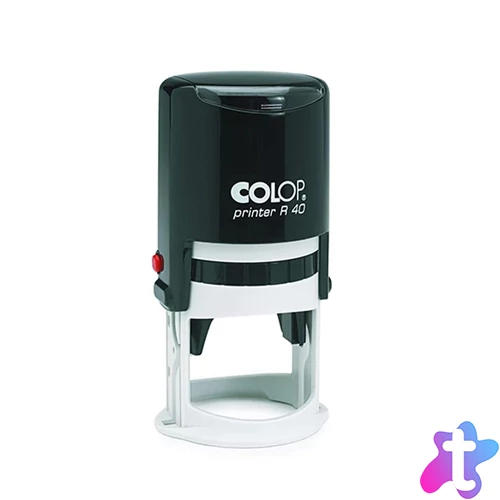 Bélyegző R40 Printer Colop fekete ház/kék párna kör lenyomat