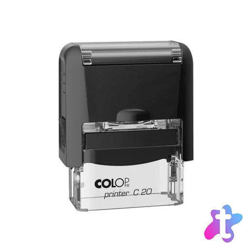 Bélyegző C20 Colop fekete átlátszó ház/fekete párna