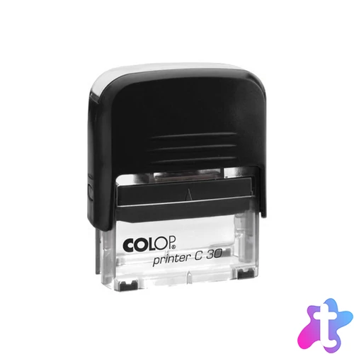 Bélyegző C30 Colop fekete átlátszó ház/fekete párna