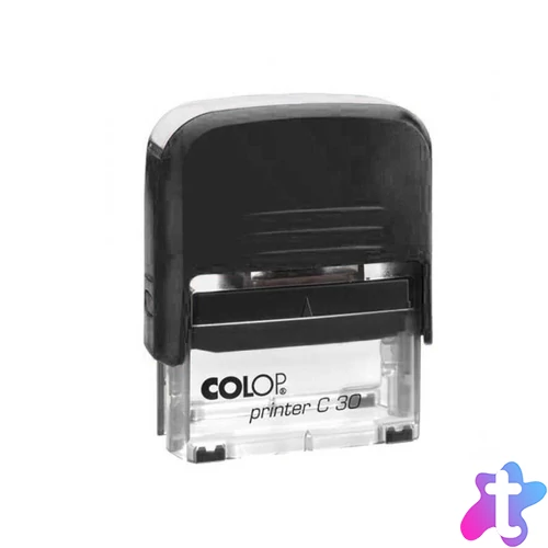 Bélyegző C30 Colop fekete átlátszó ház/natúr párna