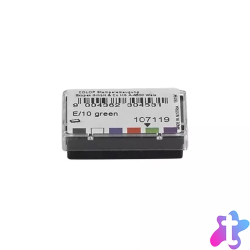 Bélyegző cserepárna, E/10 Colop zöld