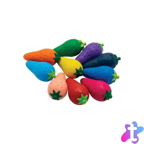 Zsírkréta készlet, eper alakú Connect, 12 klf. szín