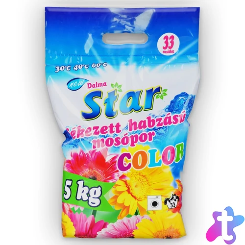 Mosópor 5 kg (33 mosás) színes ruhákhoz Dalma Star