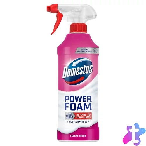 WC és fürdőszoba tisztító hab 435 ml Domestos Power Foam Floral Fresh