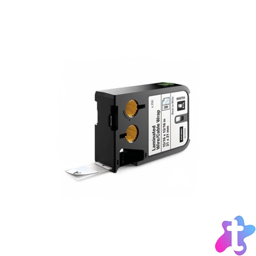 Feliratozógép szalag Dymo XTL 1868704 21mmx21mm, ORIGINAL, poliészter, fehér/fekete