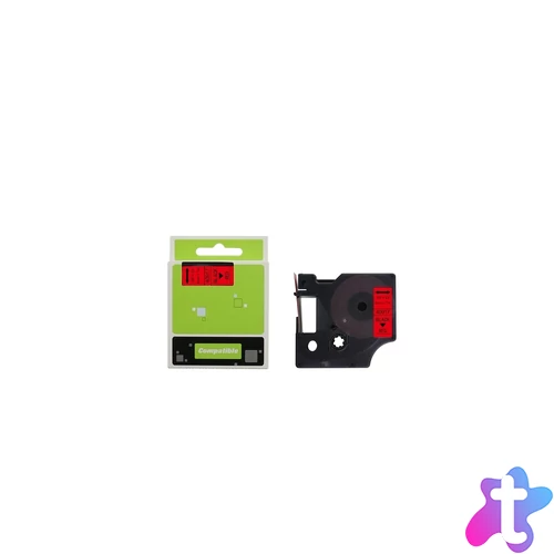 Feliratozógép szalag kompatibilis Dymo S0720720/40917 9mmx7m ECO fekete/piros