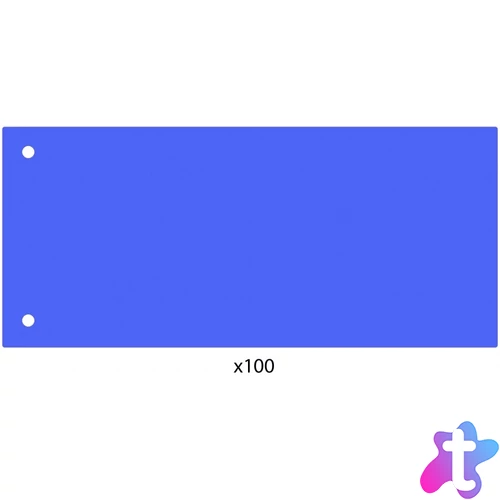 Elválasztócsík, 24x10,5 cm, 100 db/csomag PP Economix kék