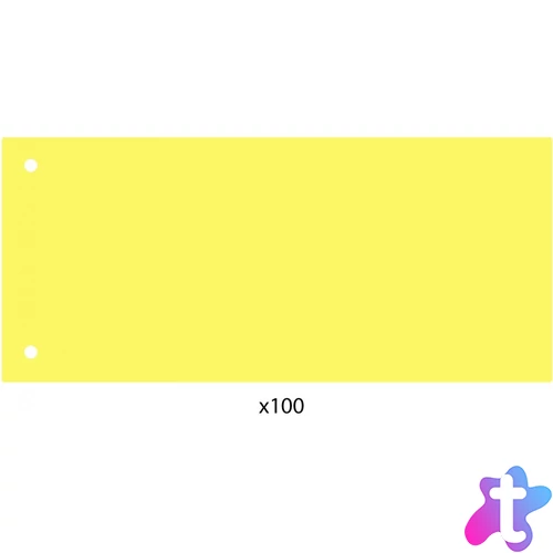 Elválasztócsík, 24x10,5 cm, 100 db/csomag PP Economix sárga